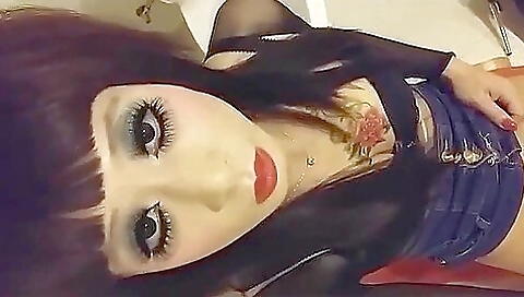 Hot brunette lady in a doggy style is fucked in a doggy