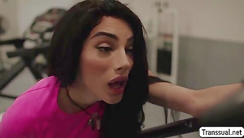 Busty brunette with a tattooed face gets her ass drilled