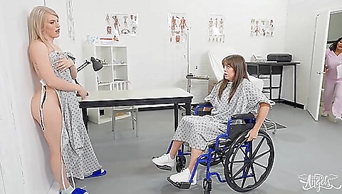 Busty lesbian sex with hot big tits and hot tranny