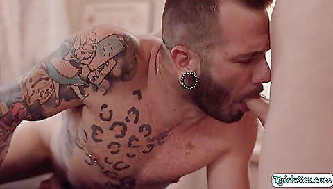 Sexy blonde trans therapist fucked by her client in the feet