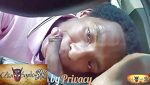 Ebony girl deepthroat with a large dick and big ass