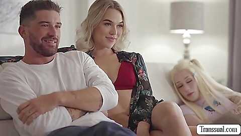 Hot blonde with big boobs is anal sex with a big cock