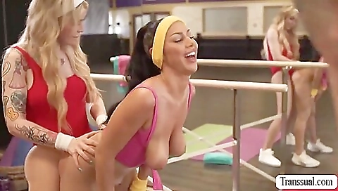 Blonde milf with big ass and a tattoo 18+ anal threesome