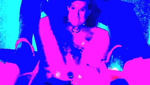 Brunette babe with small boobs is playing with big toy